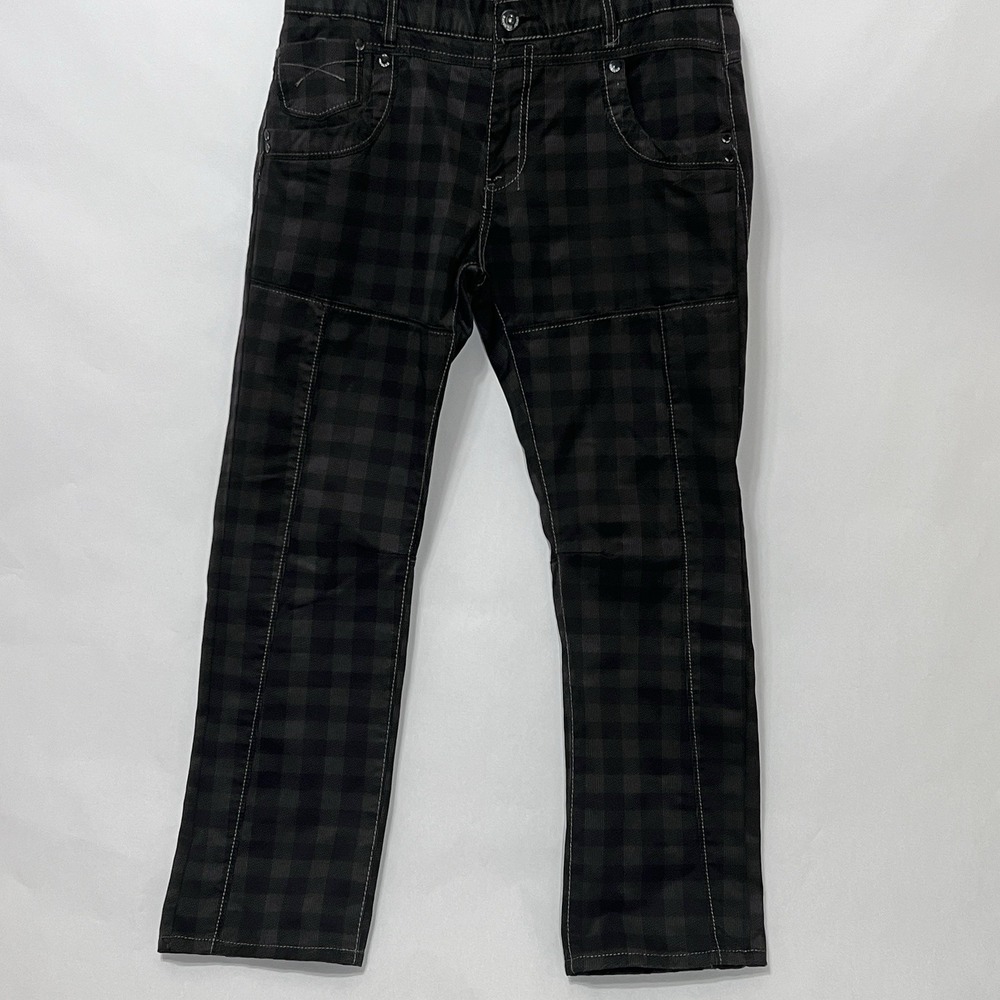 Kayden K California Plaid Jeans‎ Skinny Checker Men 36x30 Excellent Condition